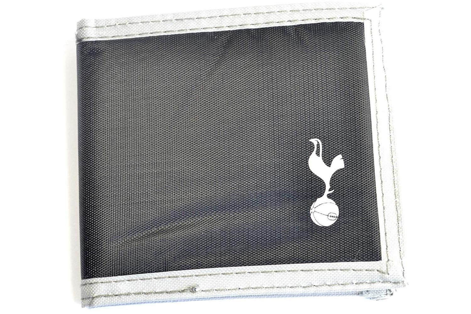 Tottenham Hotspur Multi Pocket Black Canvas Crest Wallet By Wizzard Gifts Ltd