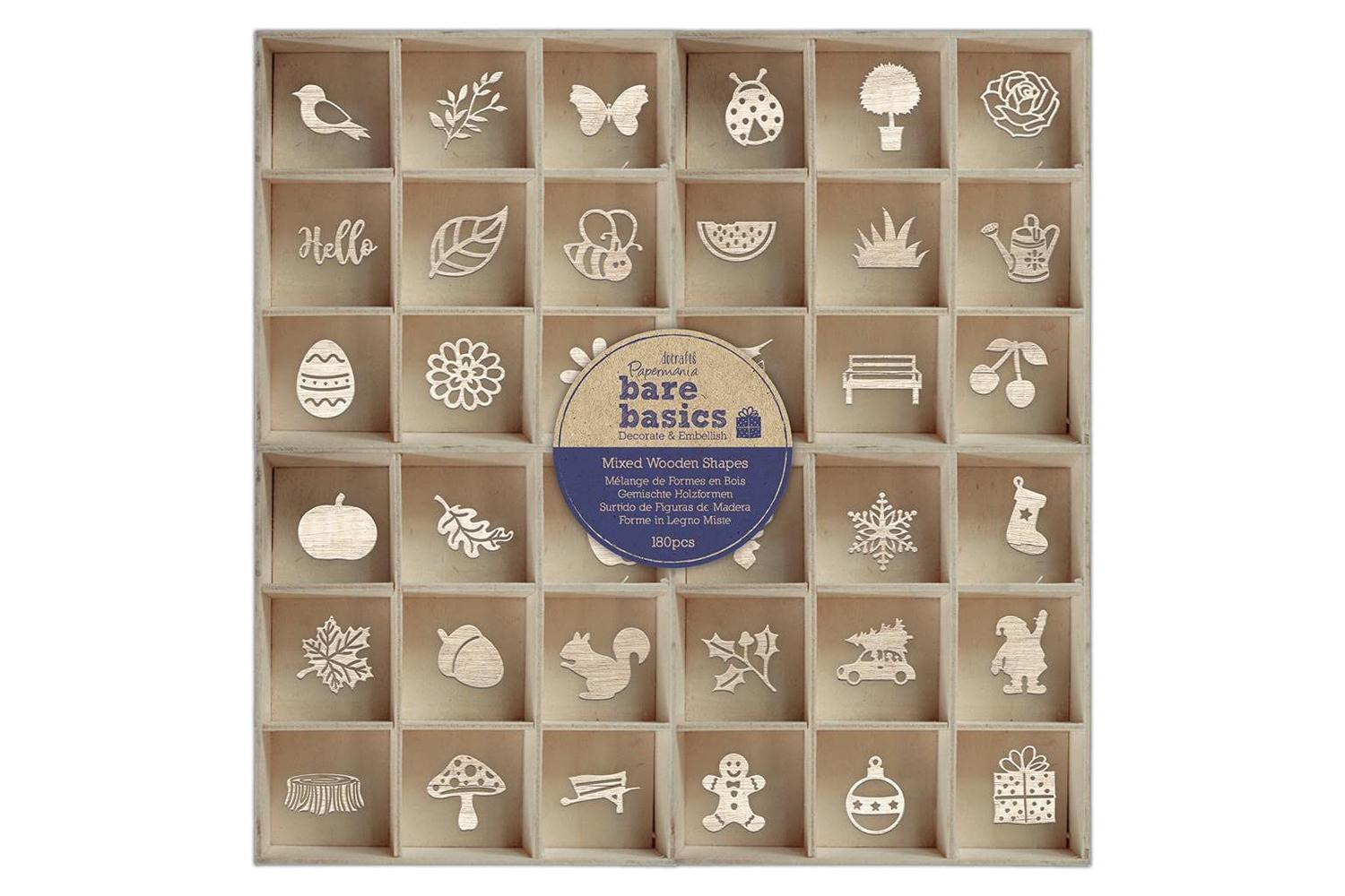 Bare Basics Pma 174565 - Bare Basics Mixed Wooden Shapes (18