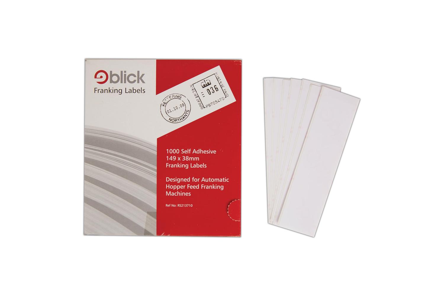 Blick Rs213710 - Franking Label (auto Hopper Feed) 2 X Label