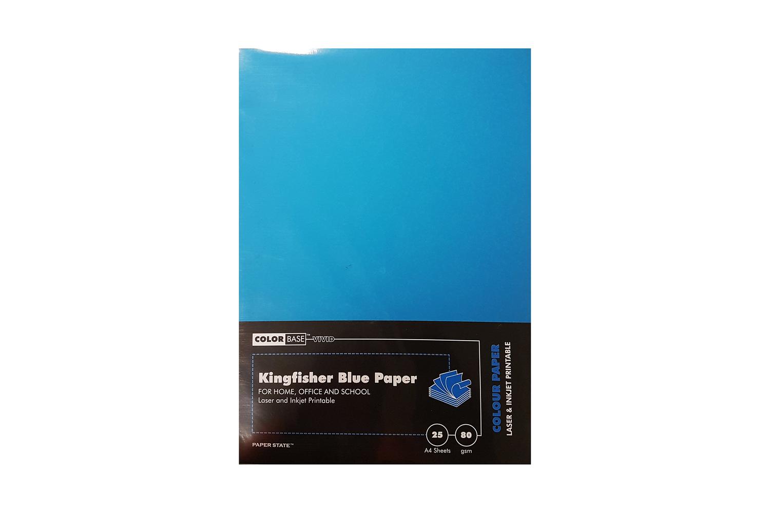 Color Base Wp1659 - A4 Vivid Paper 80gsm 25 Sheets Kingfishe