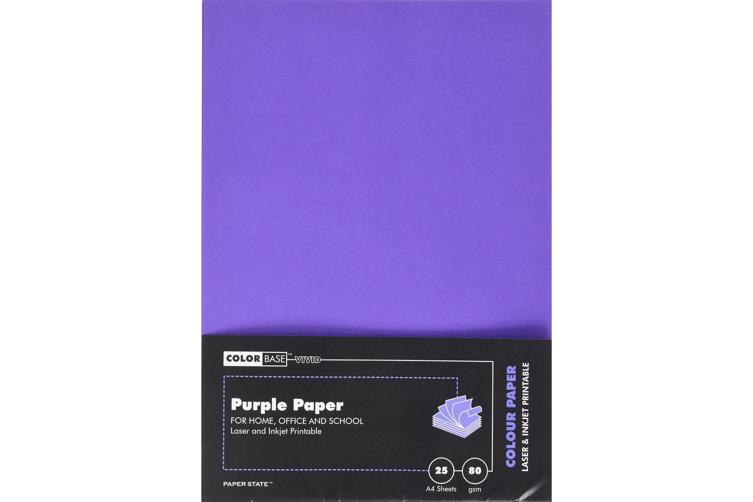 Color Base Wp1694 - A4 Vivid Paper 80gsm 25 Sheets Purple