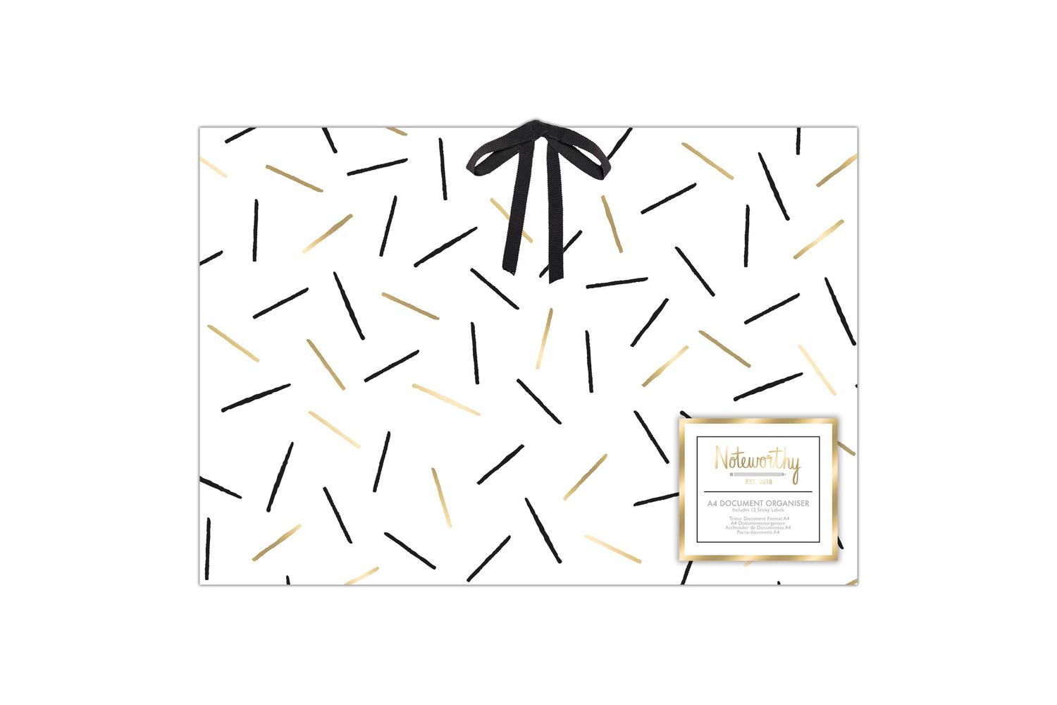 Docrafts Not 245120 - A4 Document Organiser- Metallic Mono