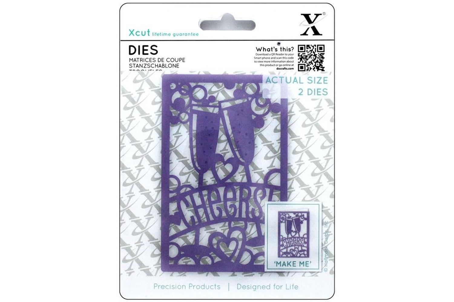 Docrafts Xcu 503088 - Dies (2pcs) - Cheers!