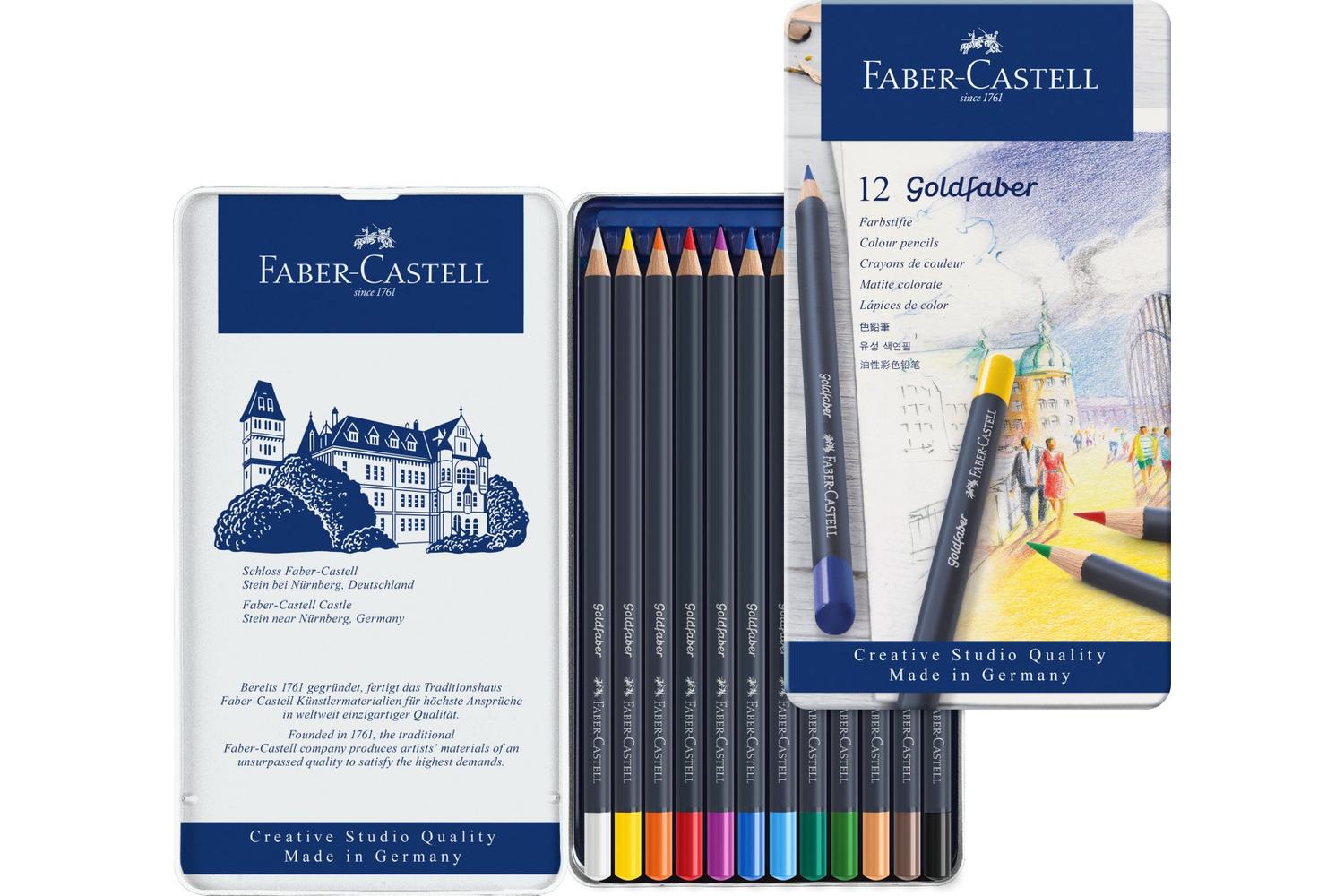 Faber-castell Fc114712 - Goldfaber Colour Pencils Tin Of 12