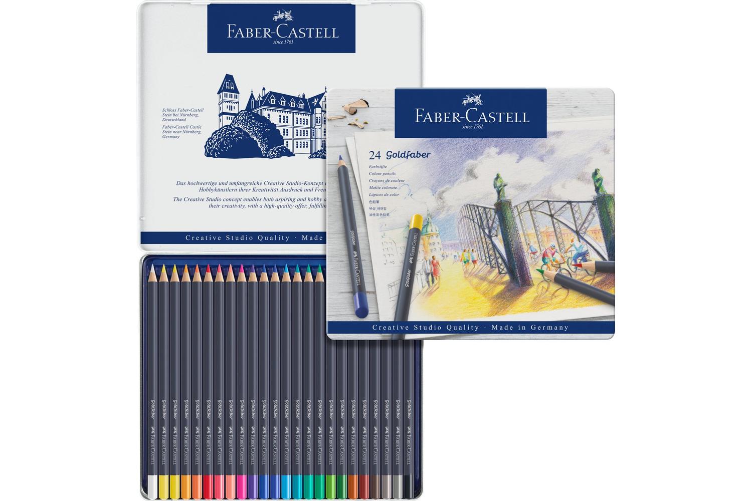 Faber-castell Fc114724 - Goldfaber Colour Pencils Tin Of 24