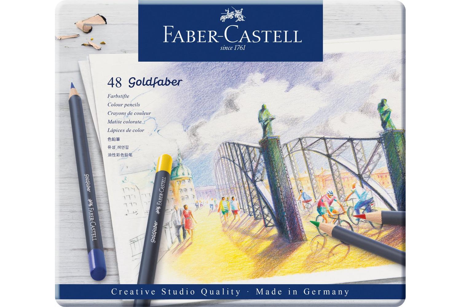 Faber-castell Fc114748 - Goldfaber Colour Pencils Tin Of 48