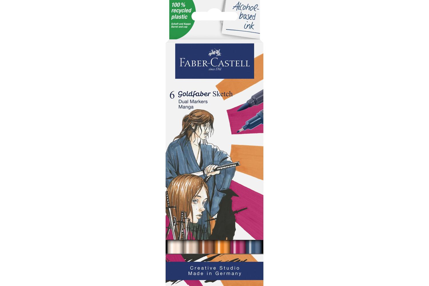 Faber-castell Fc164809 - Goldfaber Sketch Marker Manga Set 6