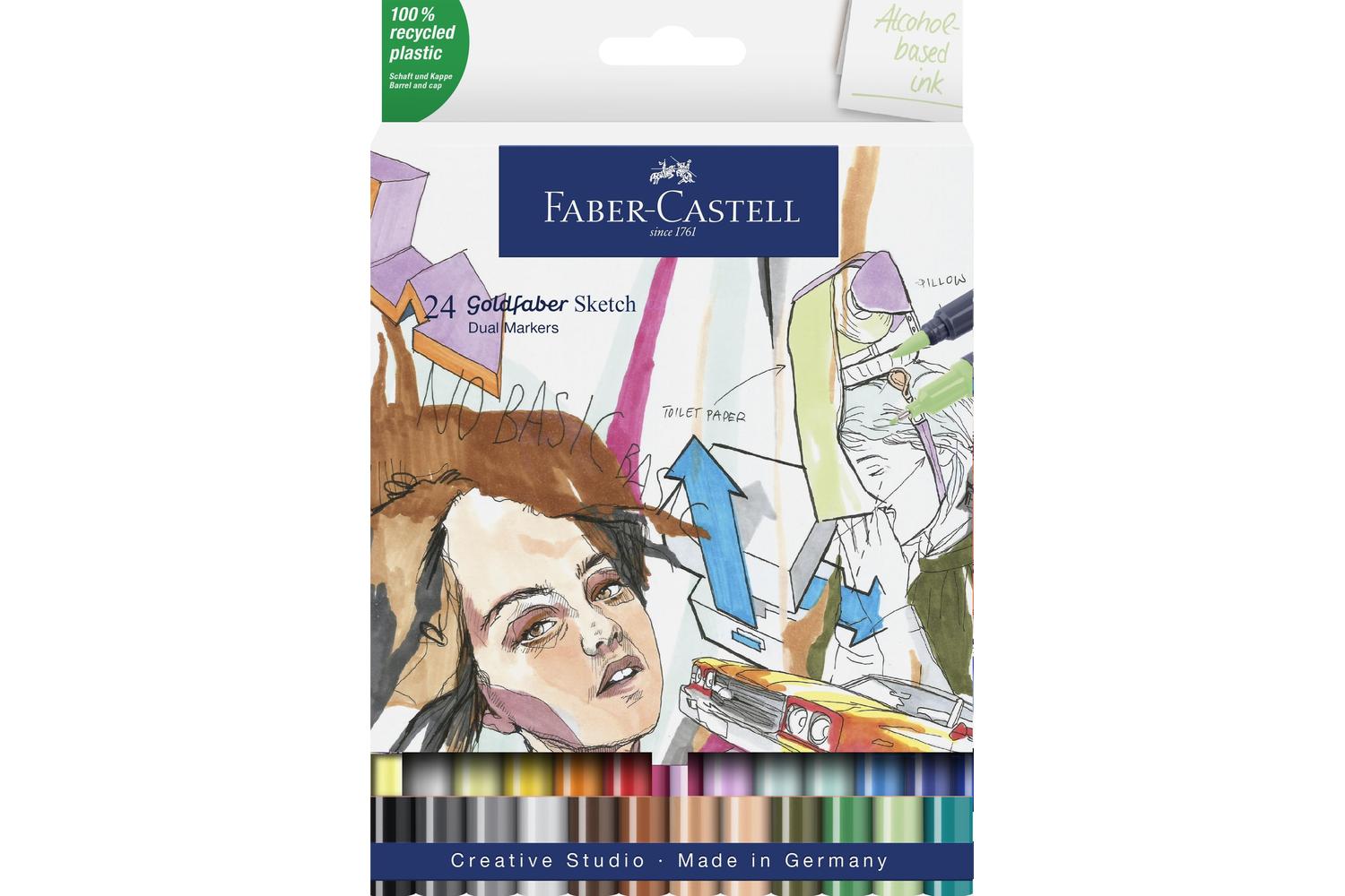 Faber-castell Fc164724 - Goldfaber Sketch Marker Wallet Of 2
