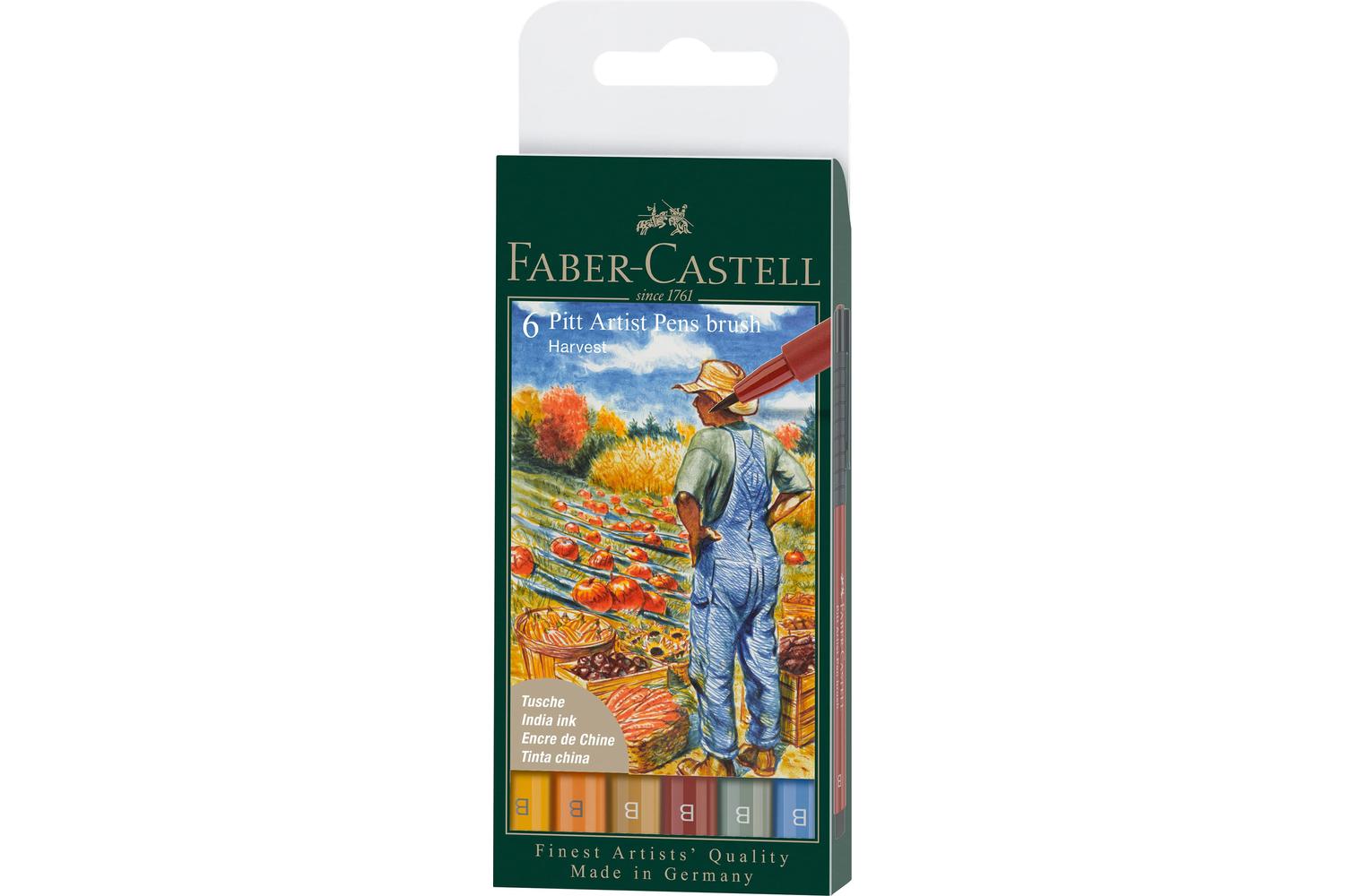 Faber-castell Fc167179 - Pitt Artist Pen Brush Wallet Of 6 H