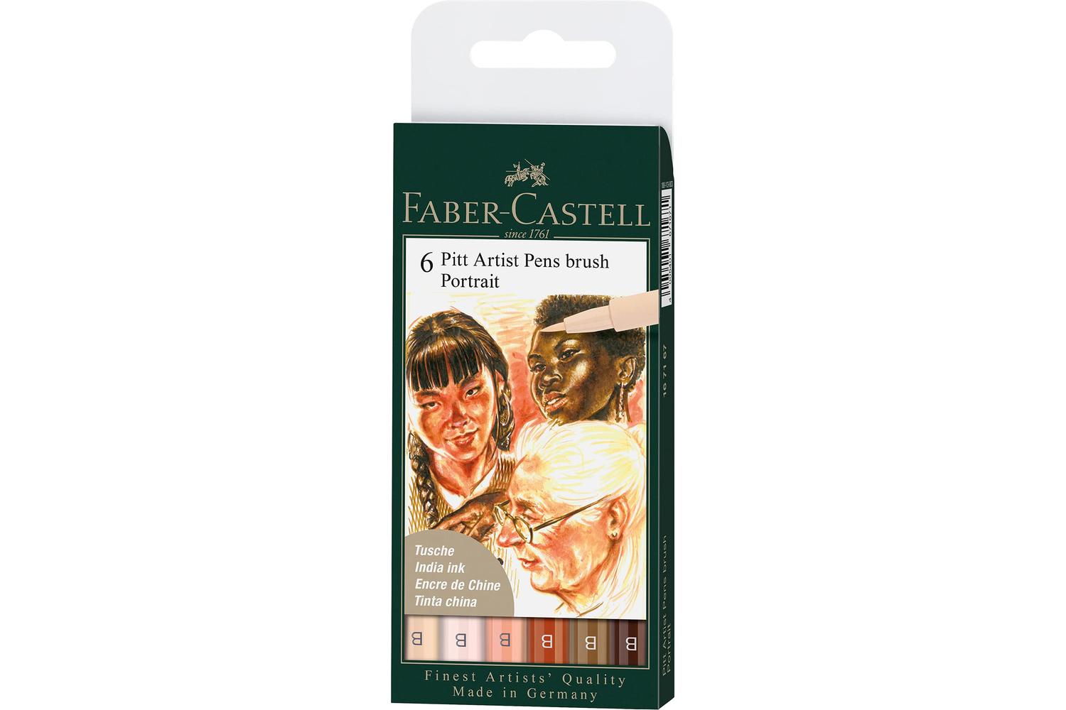Faber-castell Fc167167 - Pitt Artist Pen Brush Wallet Of 6 P