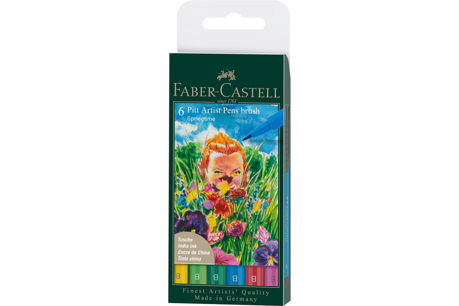 Faber-castell Fc167177 - Pitt Artist Pen Brush Wallet Of 6 S