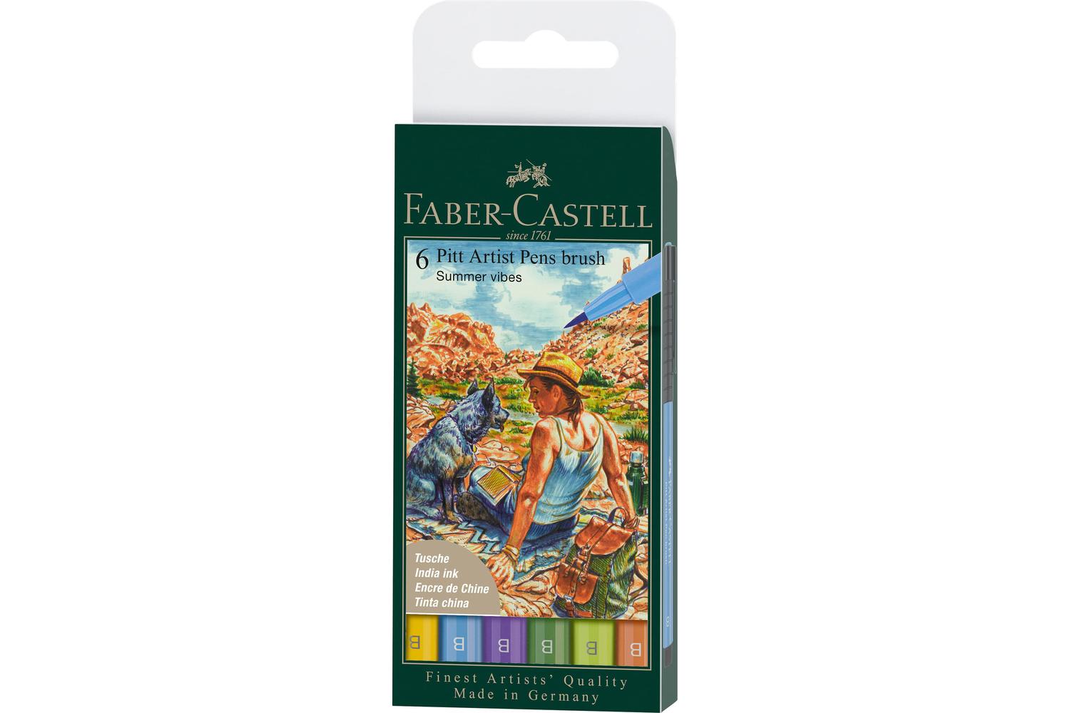 Faber-castell Fc167178 - Pitt Artist Pen Brush Wallet Of 6 S