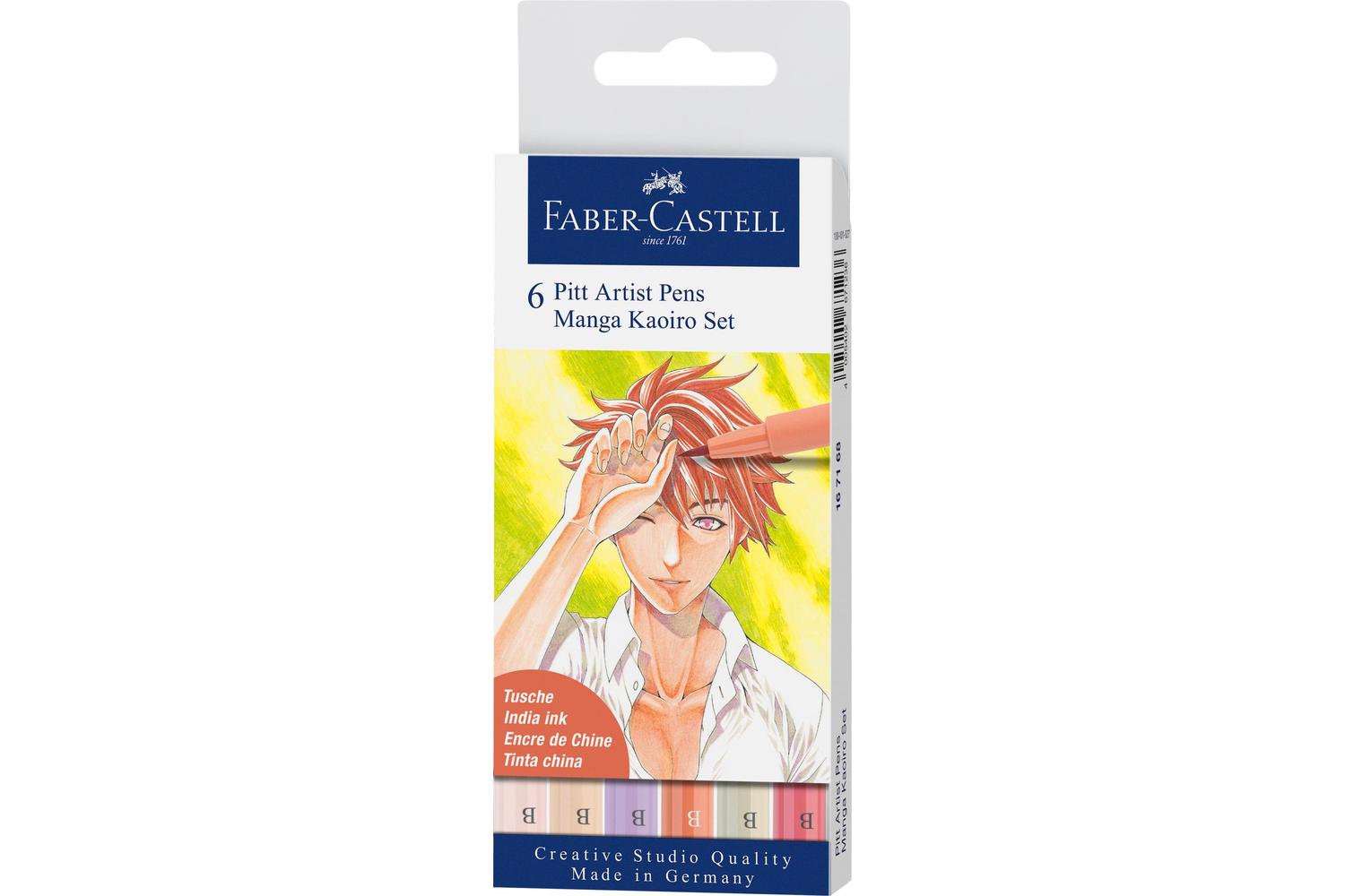 Faber-castell Fc167168 - Pitt Artist Pen Manga - Wallet Of 6