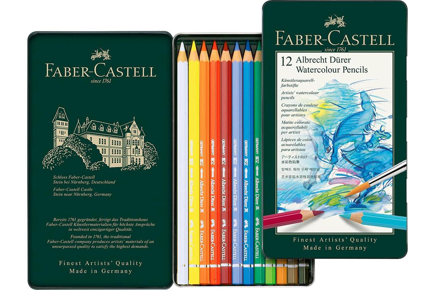 Faber-castell Fc117512 - Tin Of 12 Albrecht Drer Artists' Wa
