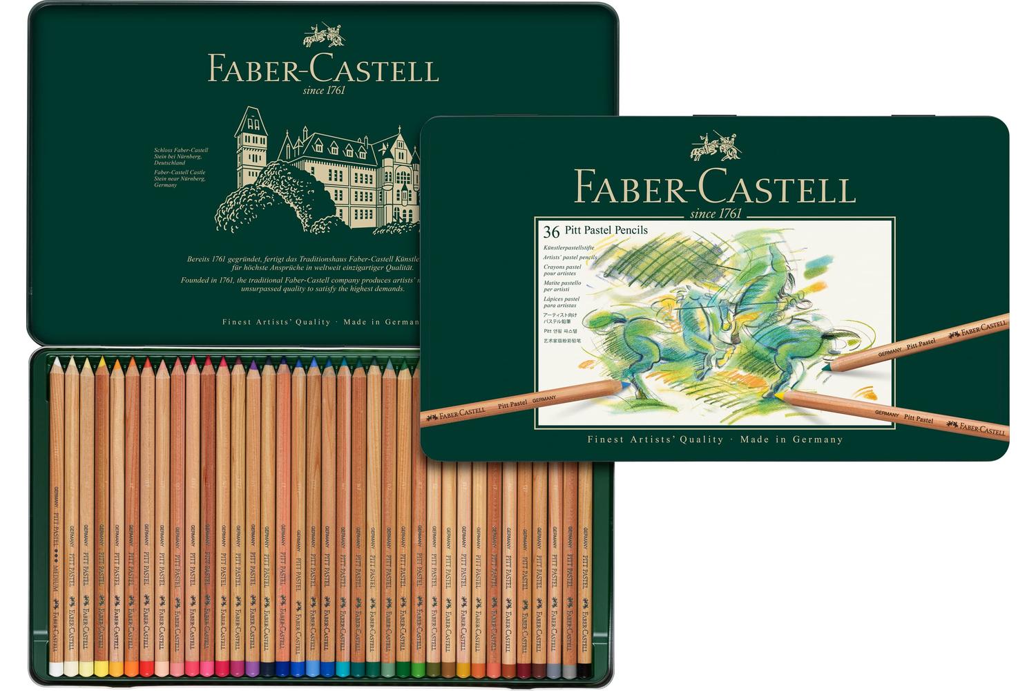 Faber-castell Fc112136 - Tin Of 36 Pitt Pastel Pencils
