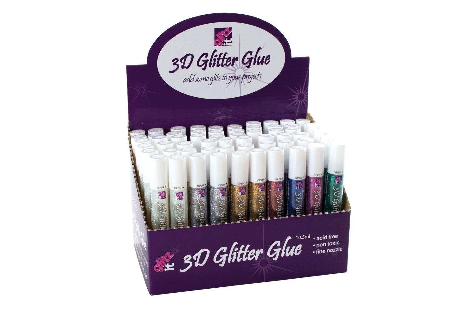 Glitz It Glt 4321000 - 3d Glitter Glue Pen Dispenser (60pcs)