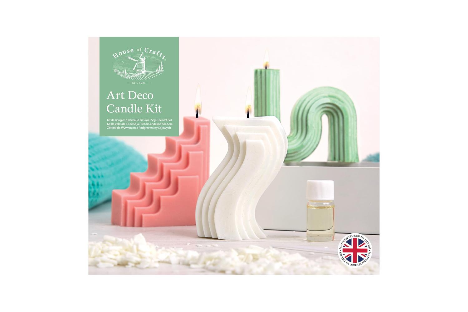 House Of Crafts Hc860 - Candle Making Art Deco 3pk