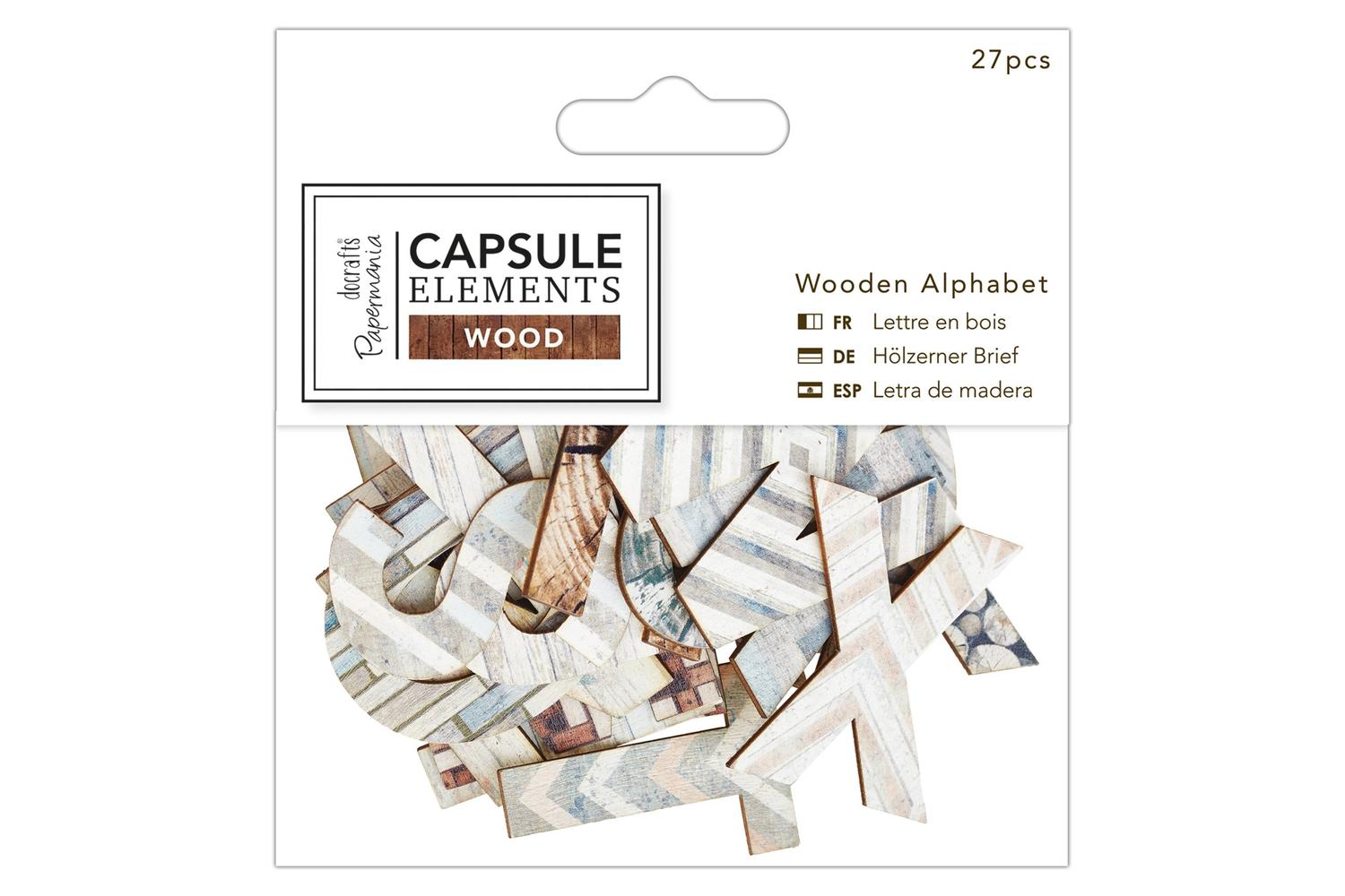 Papermania Pma 174670 - Wooden Alphabet (27pcs) - Elements W