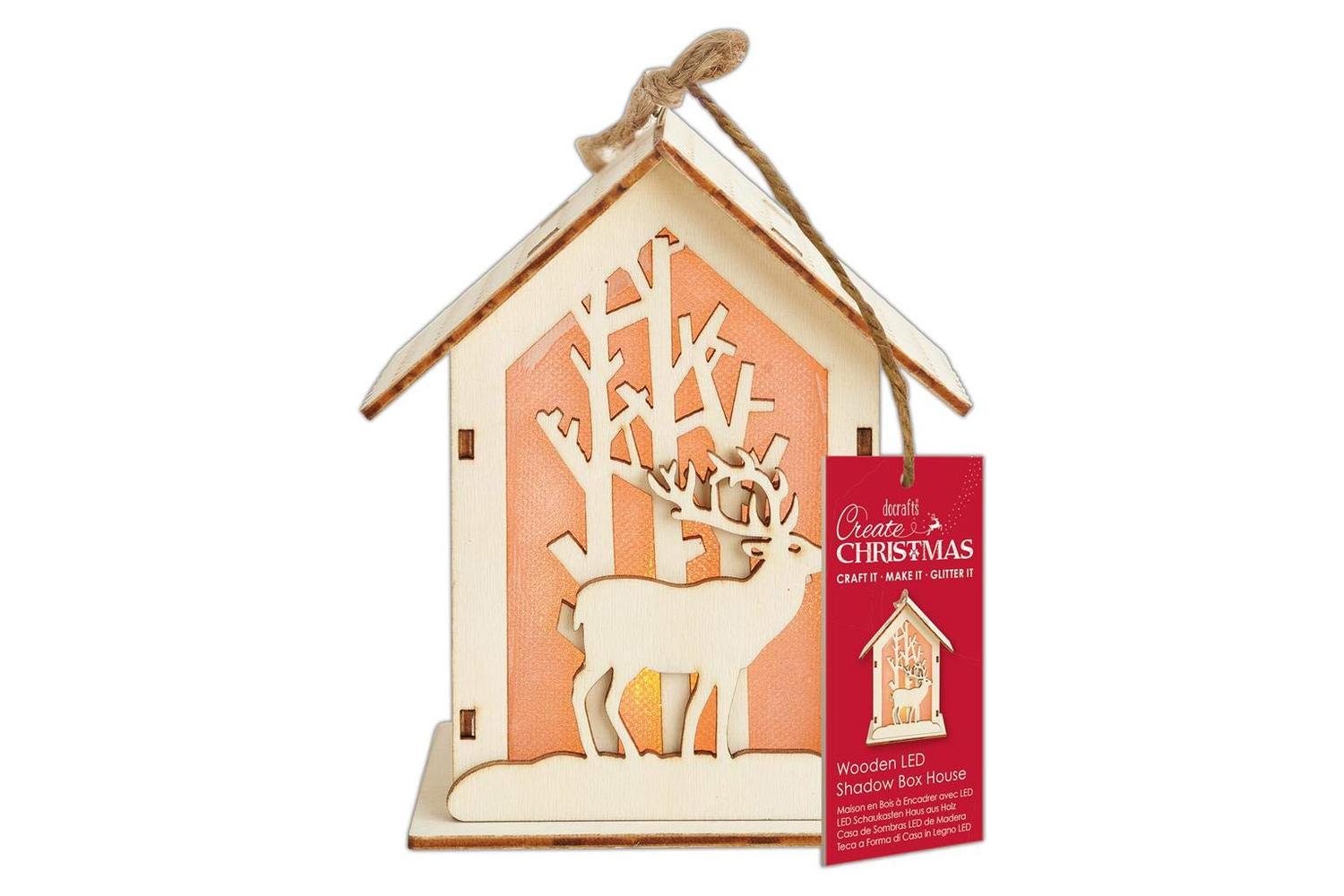 Papermania Pma 174952 - Wooden Led Shadow Box House - Create