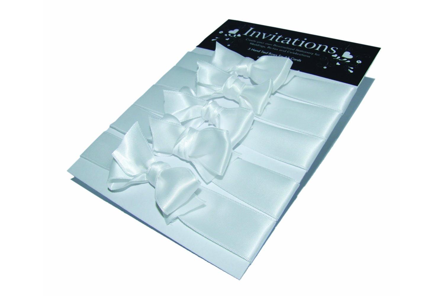 Paperstate In3301 - Inv. 5 Hand Tied Ribbons Satin White