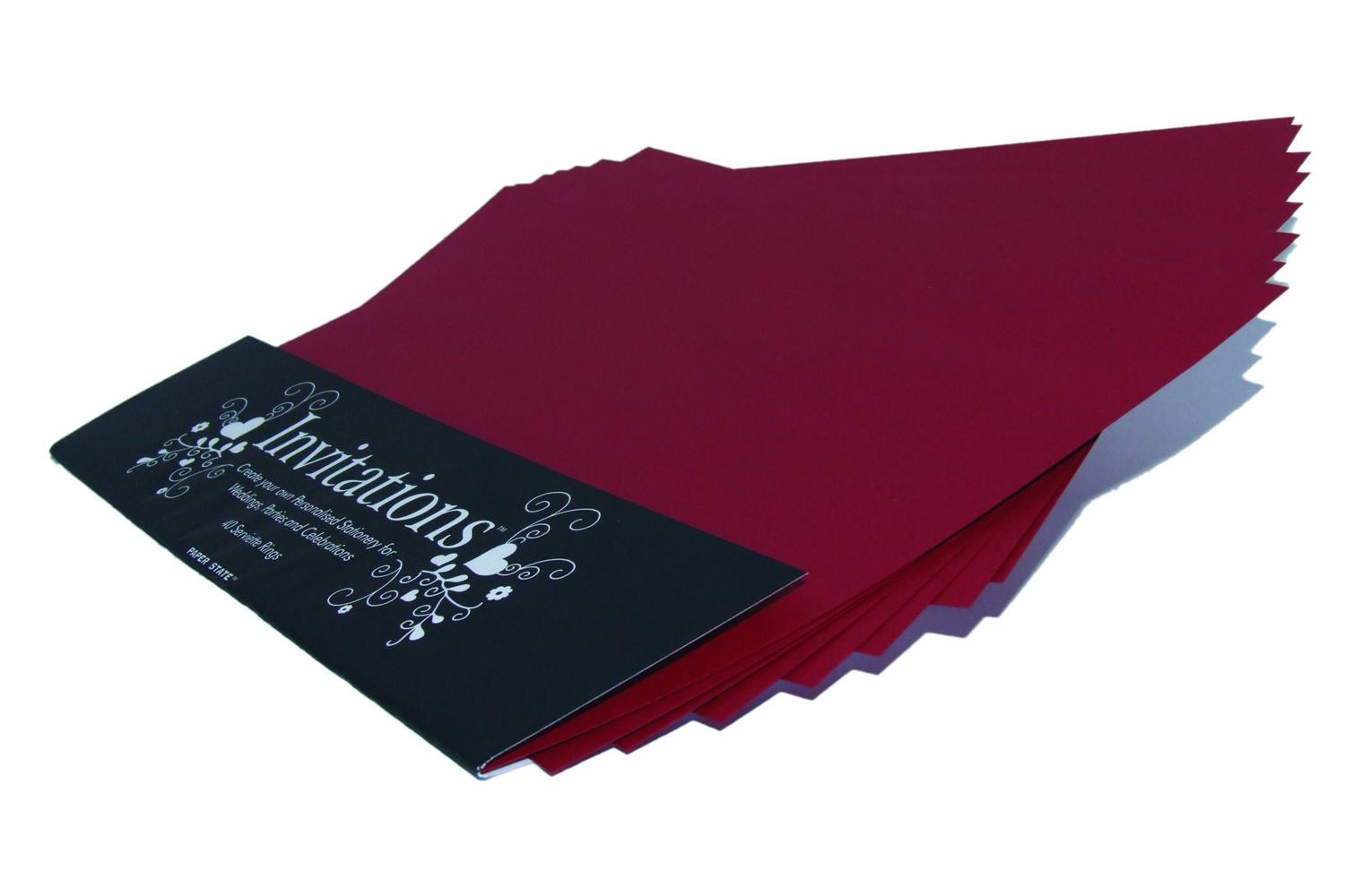 Paperstate In0705 - Invitation 40 Serviette Rings Ruby