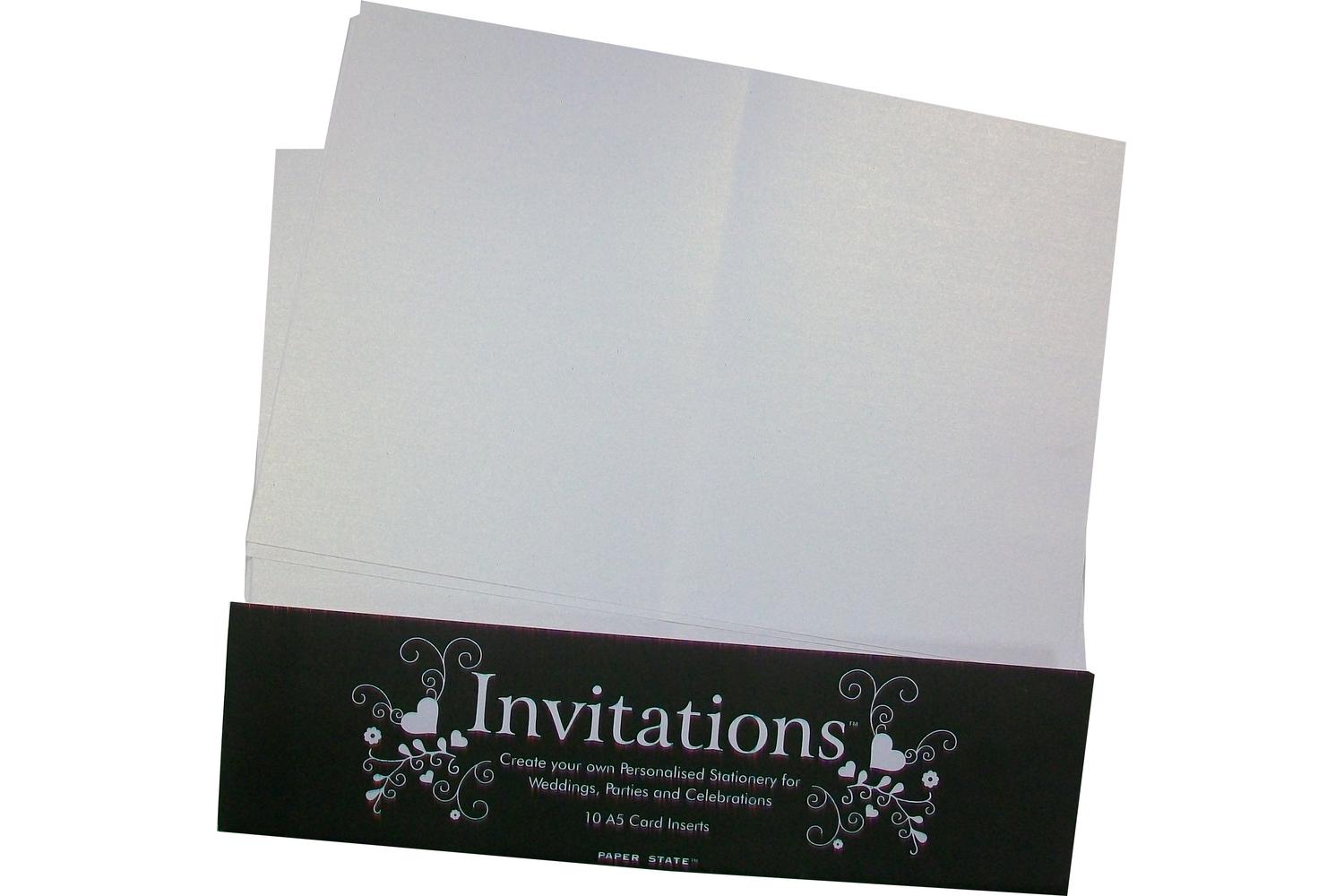 Paperstate In1112 - Invitation A5 Insert Pearl White 10$