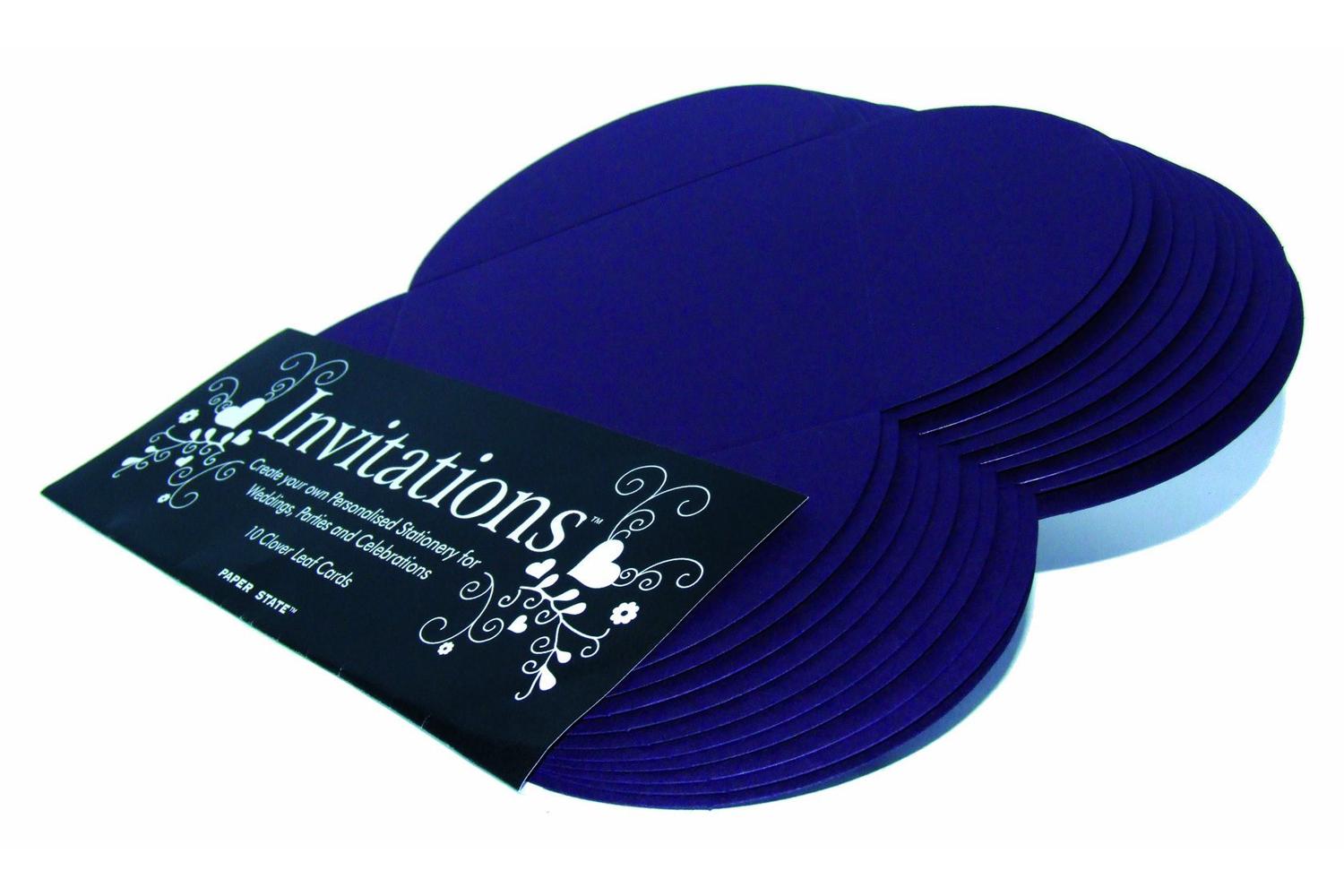 Paperstate In0611 - Invitation Cloverleaf Card Amethyst 10$
