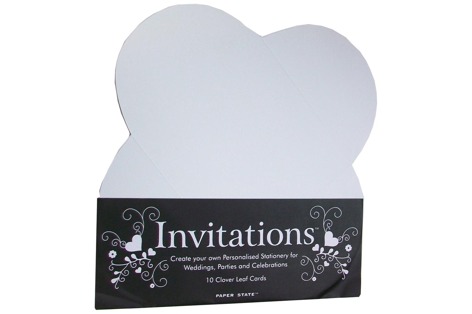 Paperstate In0601 - Invitation Cloverleaf Crd Snow White 10$