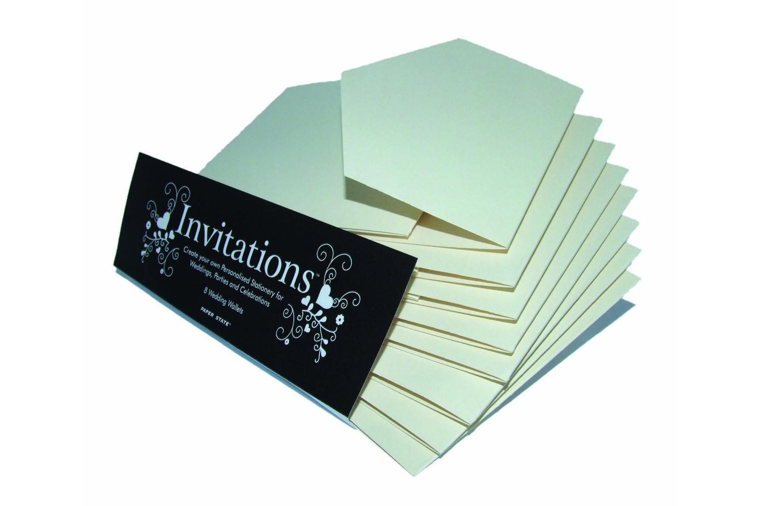 Paperstate In2102 - Invitations 8 Wallets Champagne
