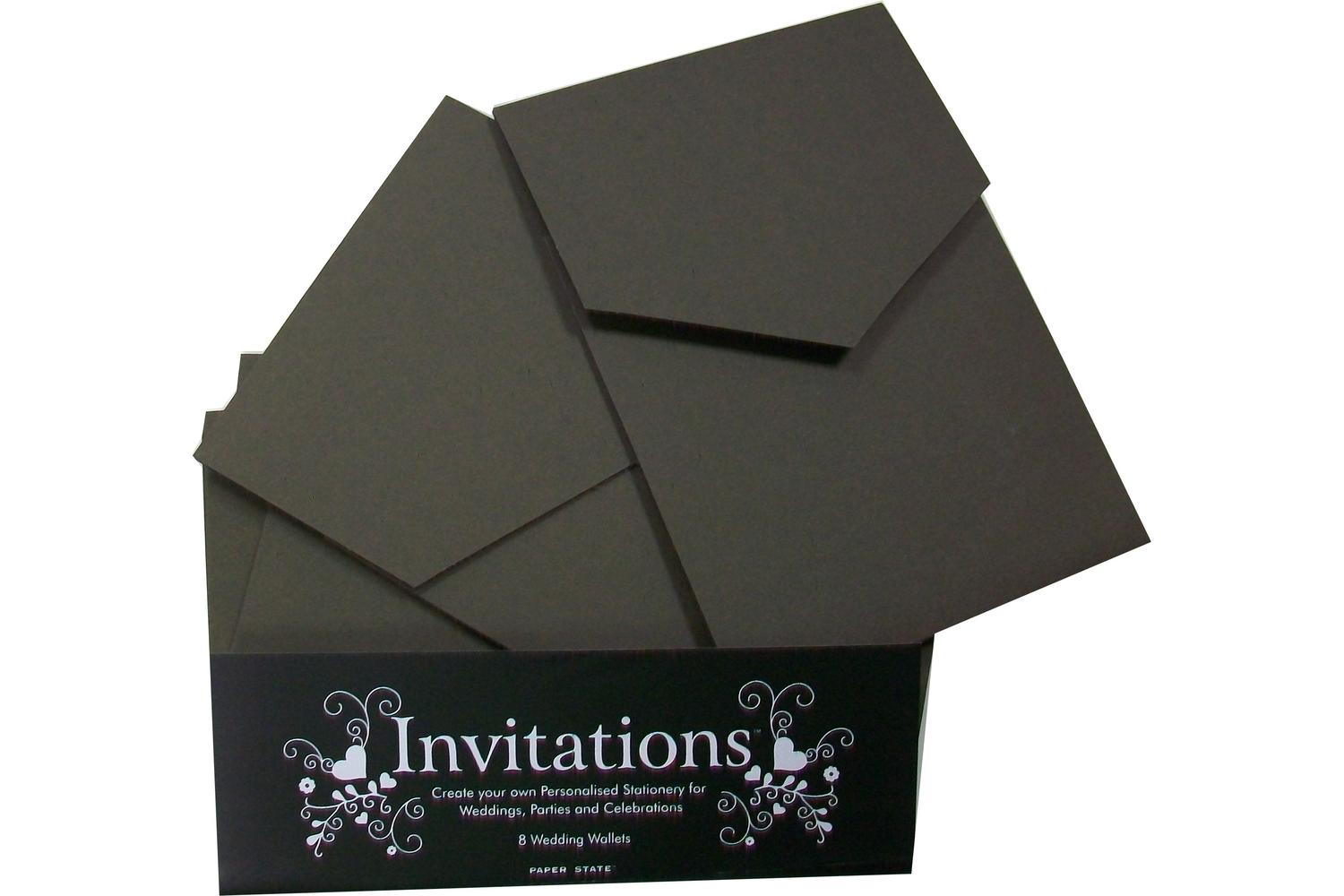 Paperstate In2106 - Invitations 8 Wallets Chocolate