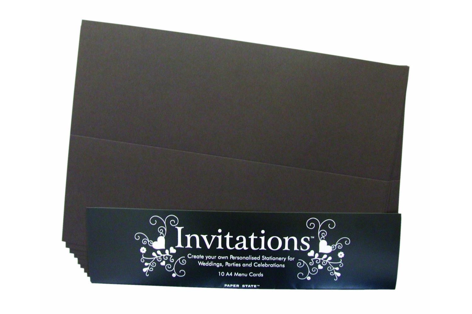 Paperstate In0406 - Invitations Menu Card Chocolate 10$