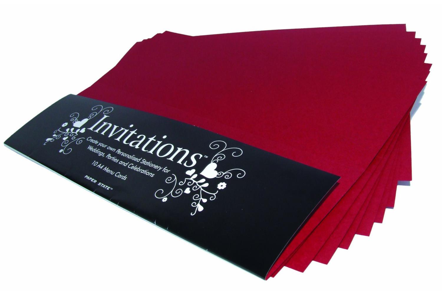Paperstate In0405 - Invitations Menu Card Ruby 10$