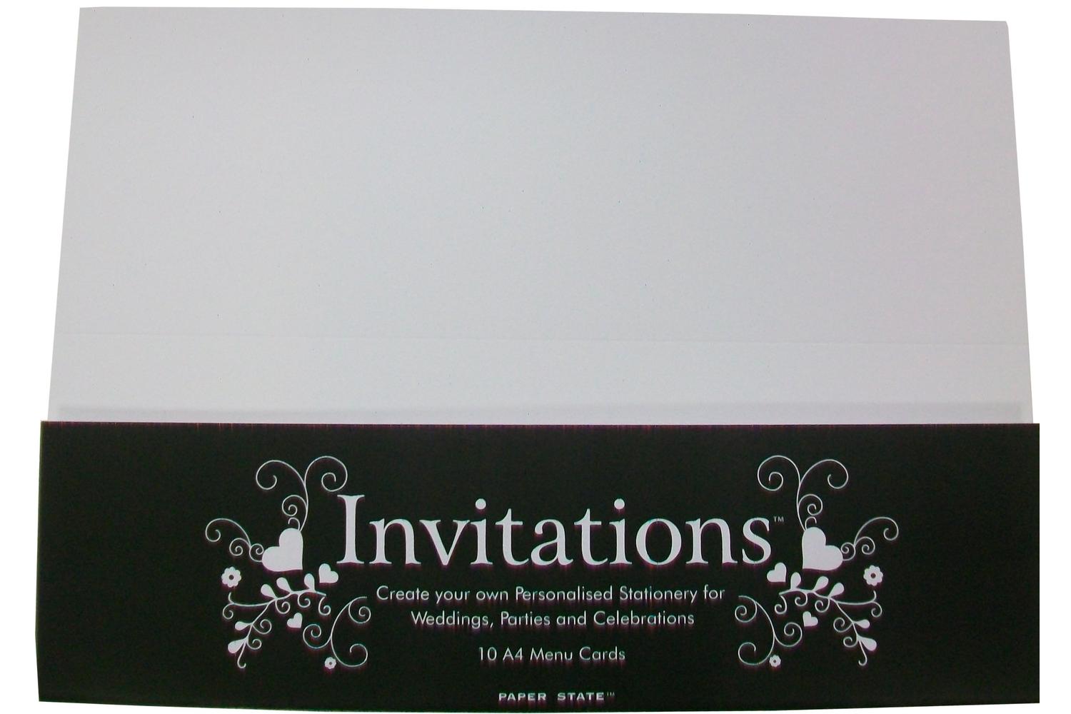 Paperstate In0401 - Invitations Menu Card Snow White 10$