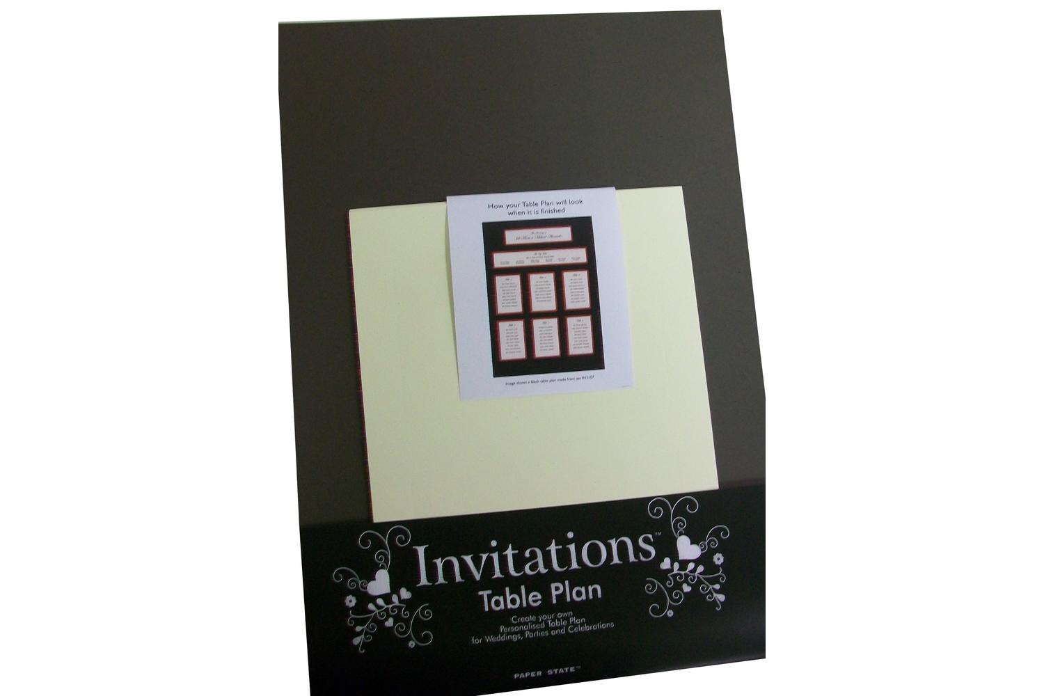 Paperstate In3106 - Invitations Table Plan Set Chocolate