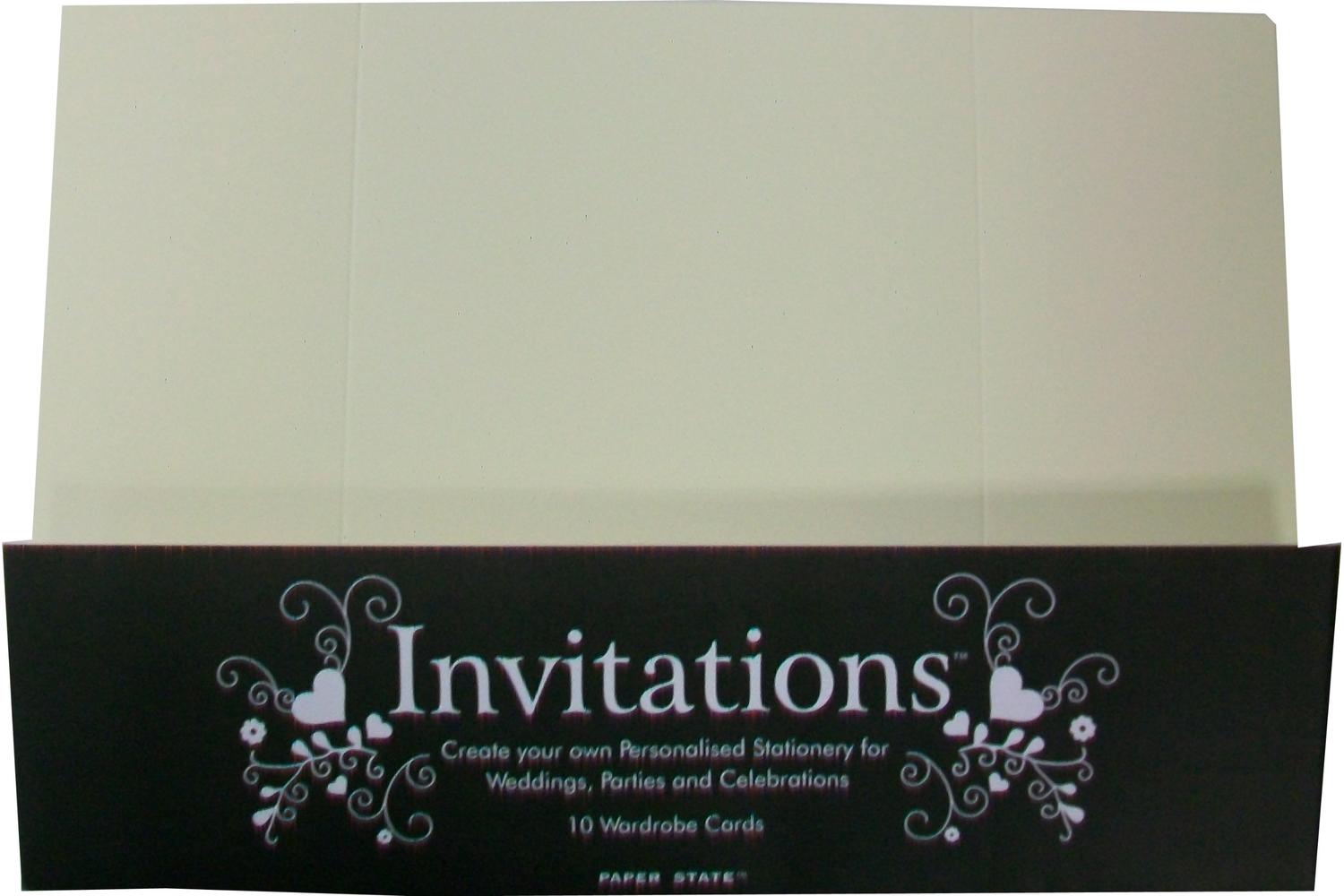 Paperstate In0502 - Invitations Wardrobe Card Champagne 10$
