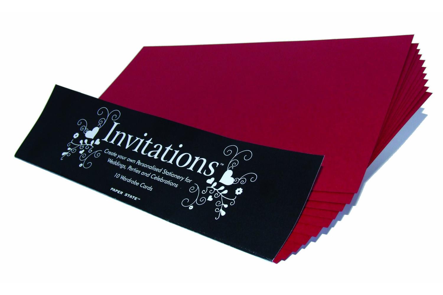 Paperstate In0505 - Invitations Wardrobe Card Ruby 10$