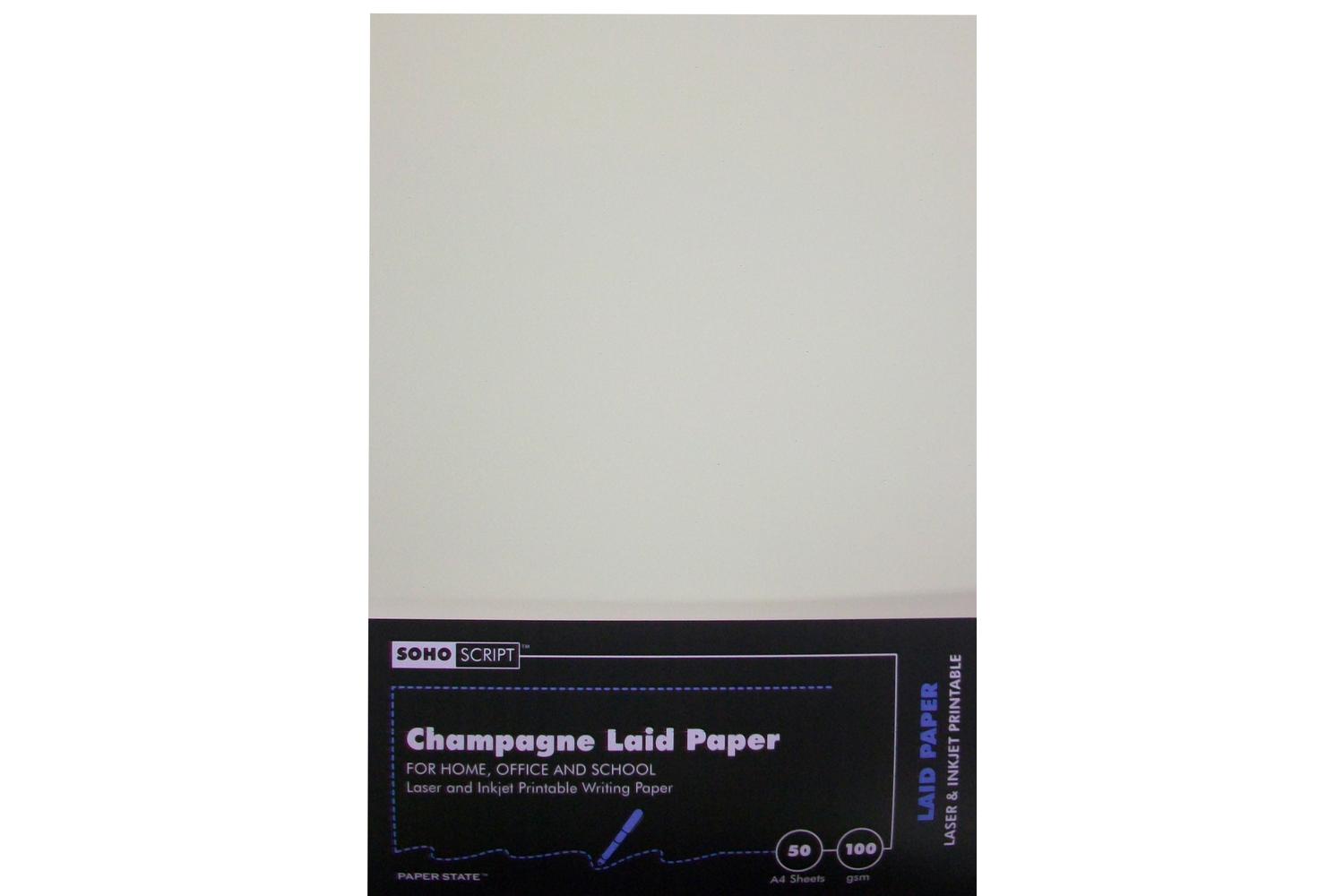 Paperstate Wp1278 - Laid Paper A4 100gsm 50 Sheets Champagne