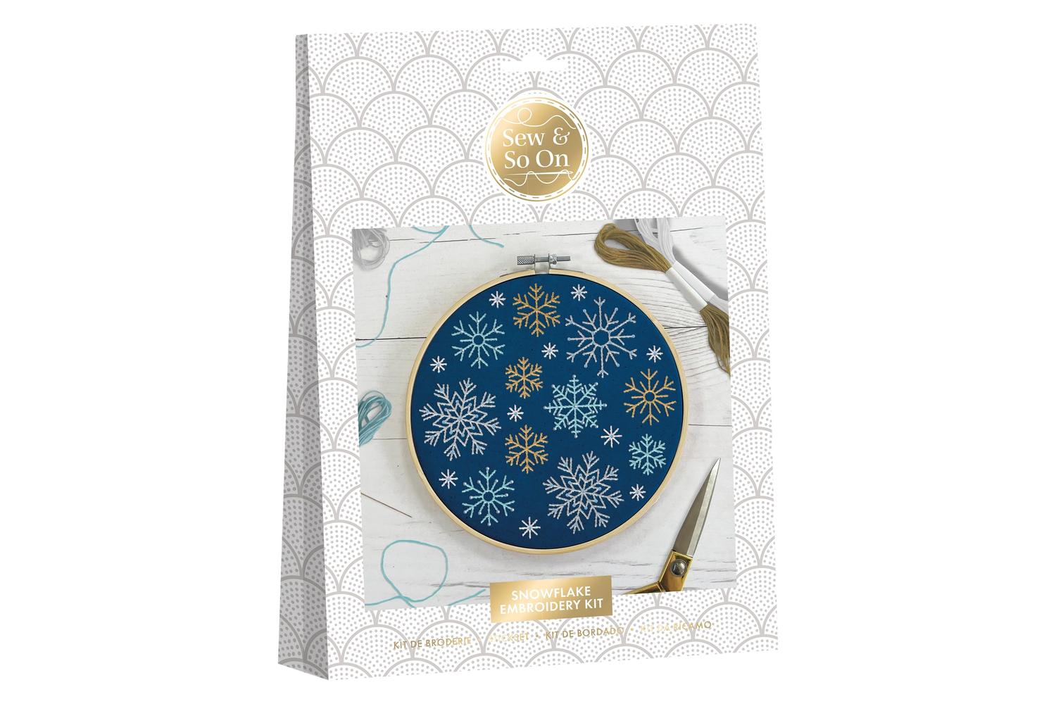 Sew & So On Sew 106016 - Embroidery Kit - Snowflakes