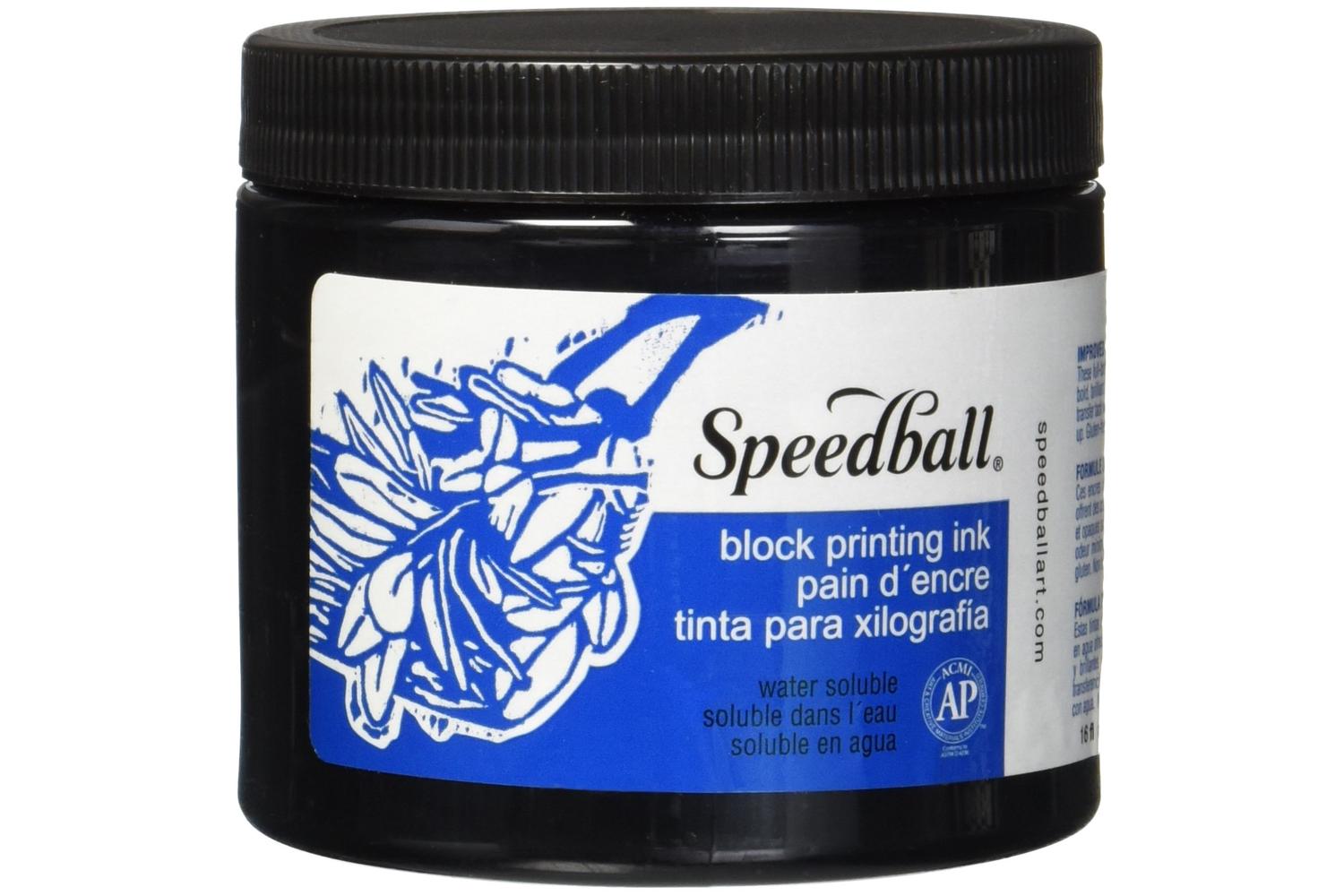 Speedball Sb003700 - 16 Oz. Water-soluble Block Ink Black
