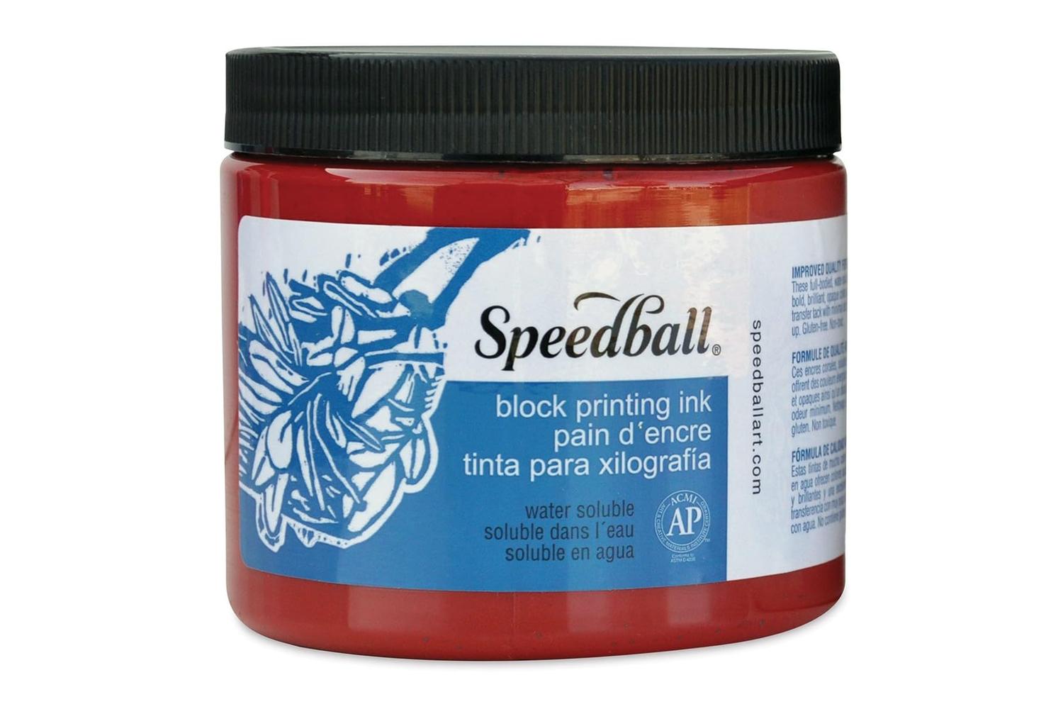 Speedball Sb003701 - 16 Oz. Water-soluble Block Ink Red