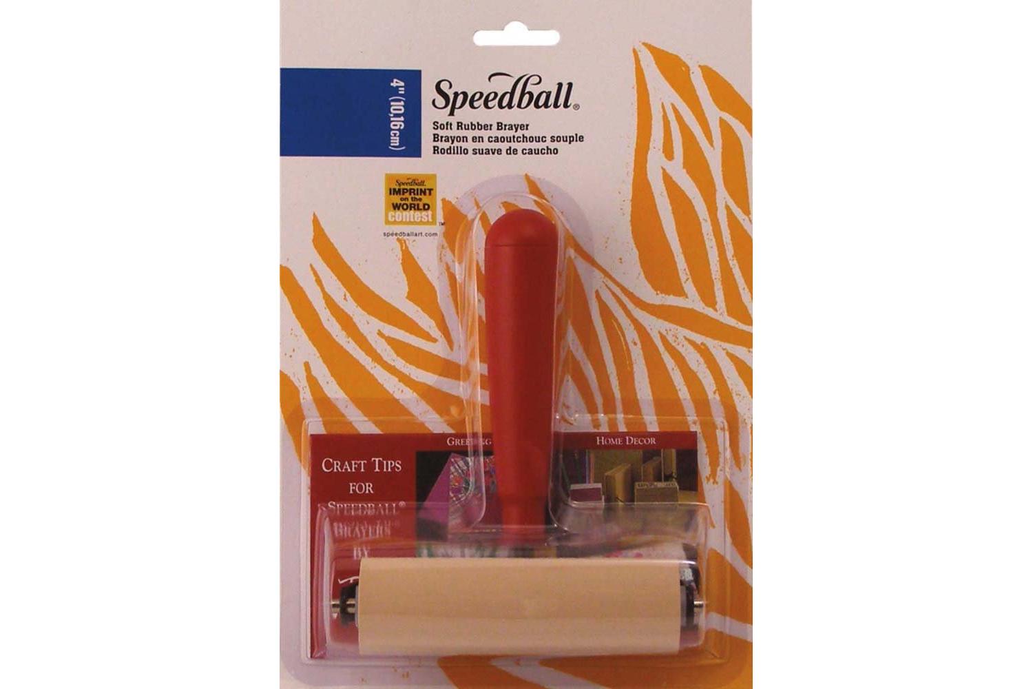Speedball Sb041226 - 4" Soft Rubber Brayer Heavy Duty Steel