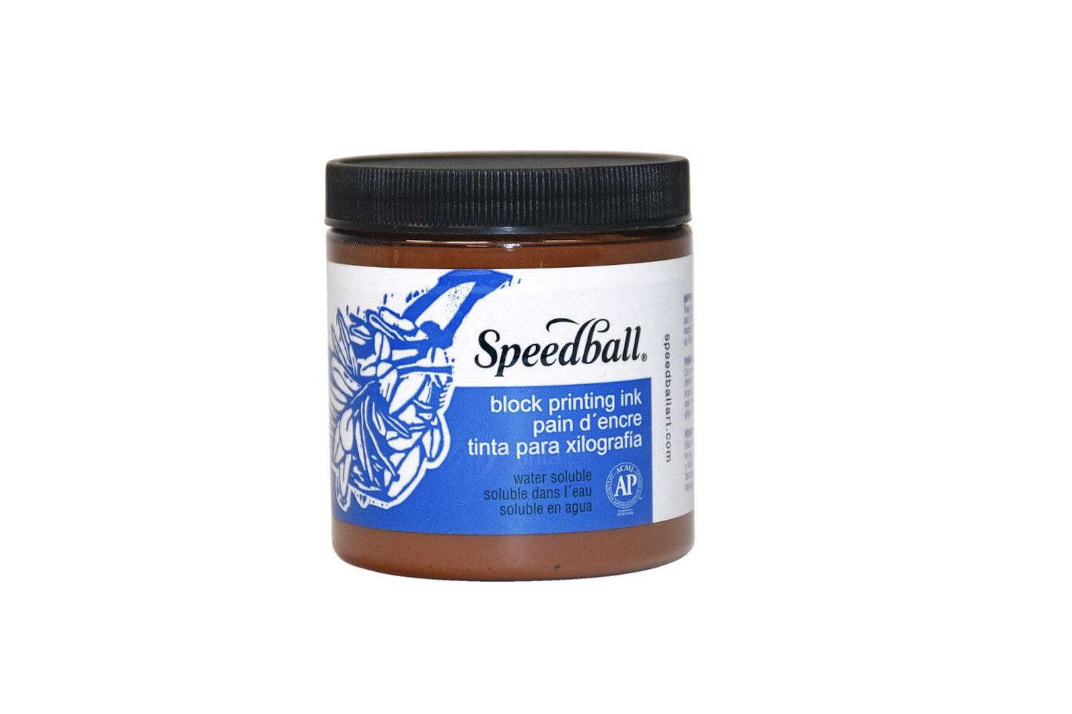 Speedball Sb003806 - 8 Oz. Water-soluble Block Ink Brown