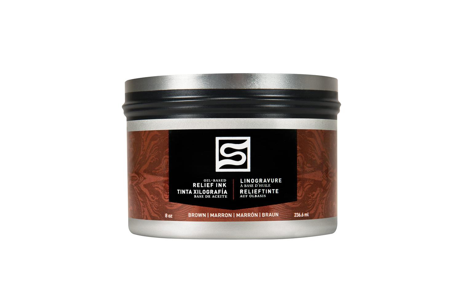 Speedball Sb003916 - 8oz Oil Relief Ink - Brown