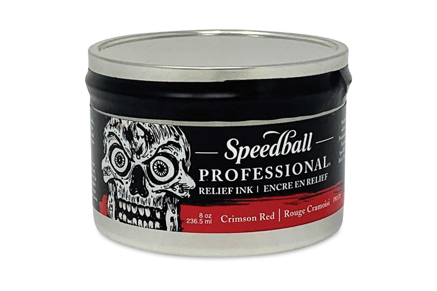 Speedball Sb003941 - 8oz Professional Relief Ink Crimson Red