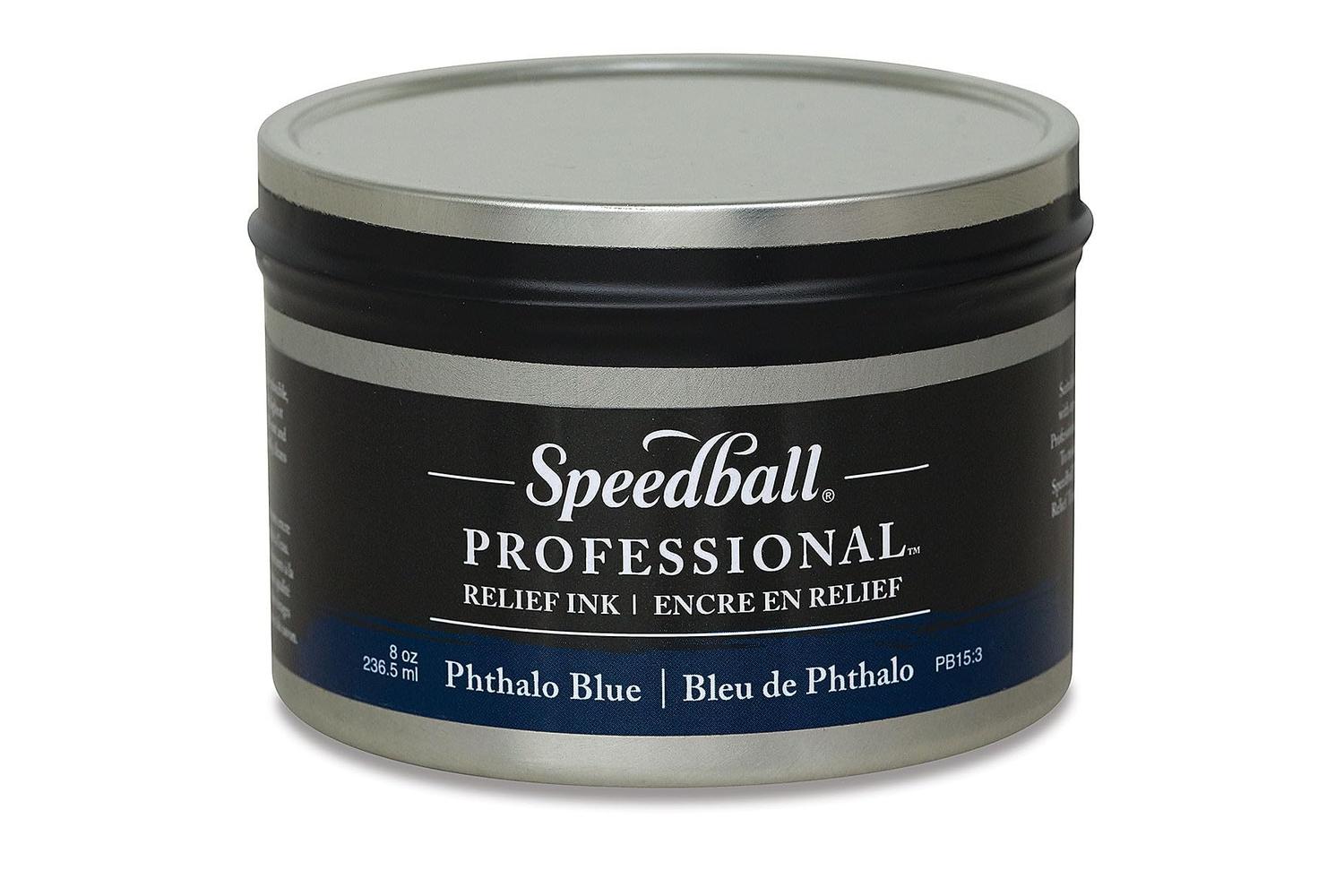 Speedball Sb003942 - 8oz Professional Relief Ink Phthalo Blu