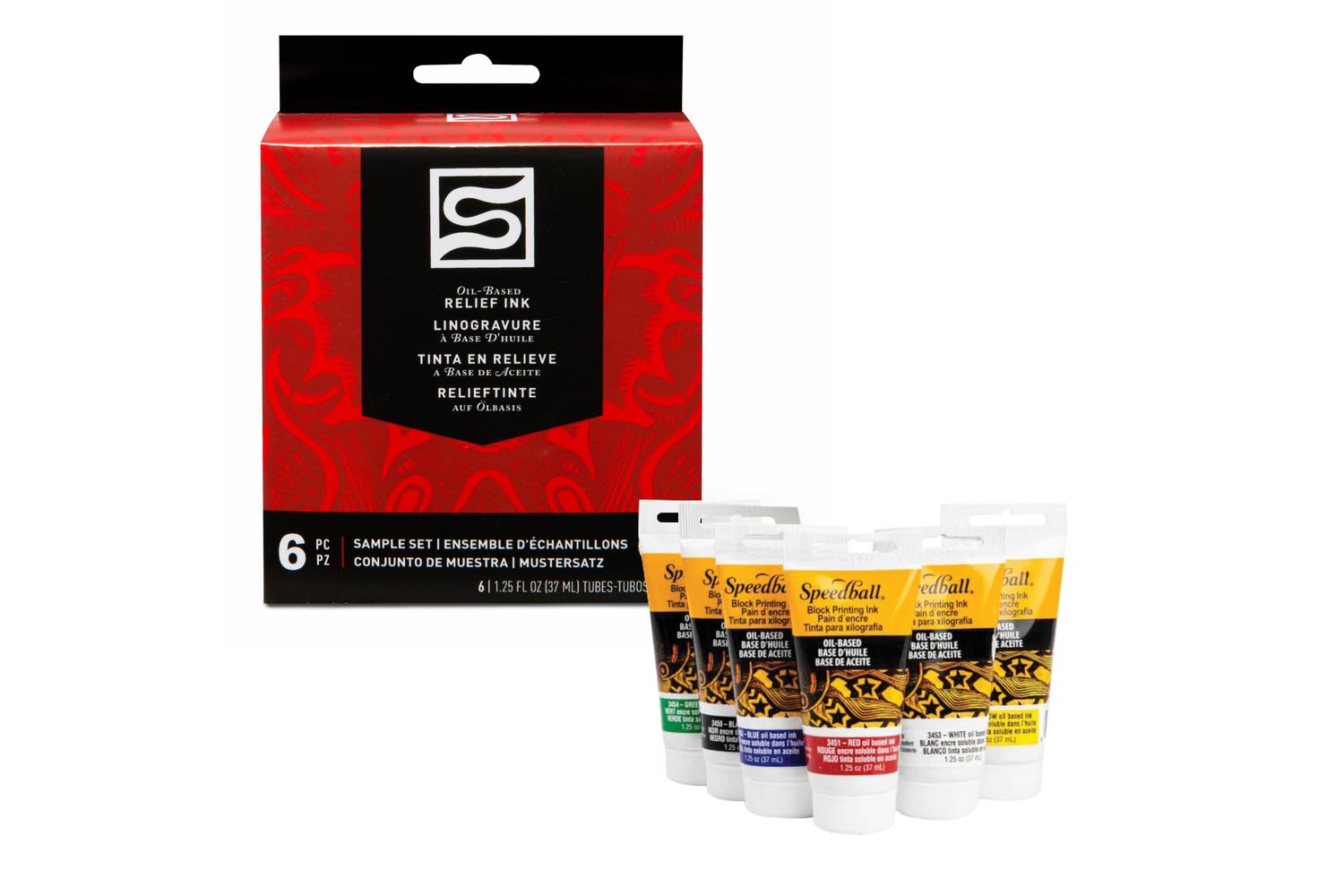 Speedball Sb003476 - Oil-based Block Ink Starter Set (6) 37c