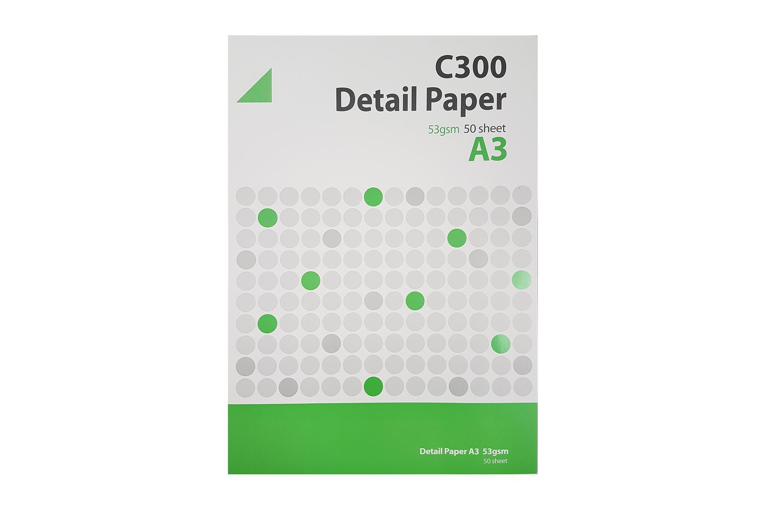 West Rs443019 - C300 Detail Paper Pad 53gsm A3 50 Sheets