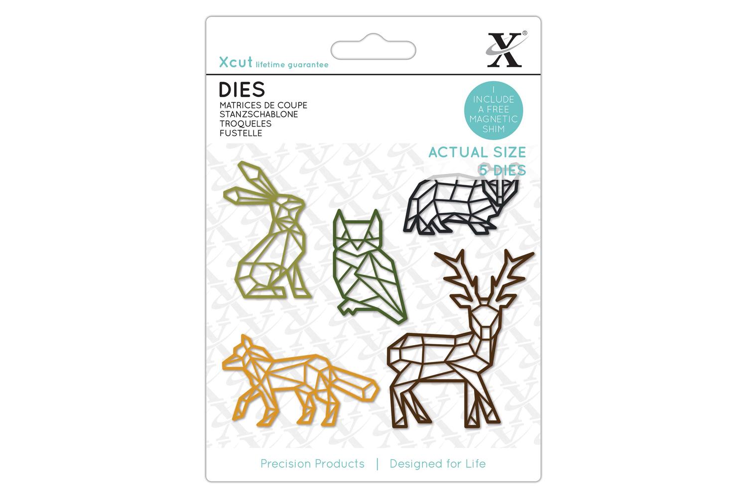 Xcut Xcu 504139 - Dies - (5pcs) - Geometric Woodland Animals