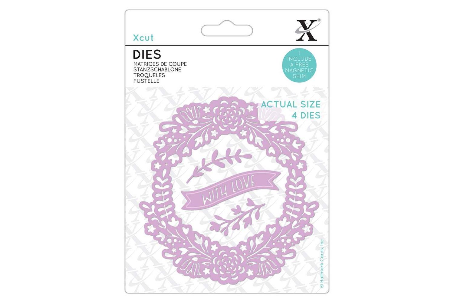 Xcut Xcu 503532 - Dies - With Love Wreath (4pcs)