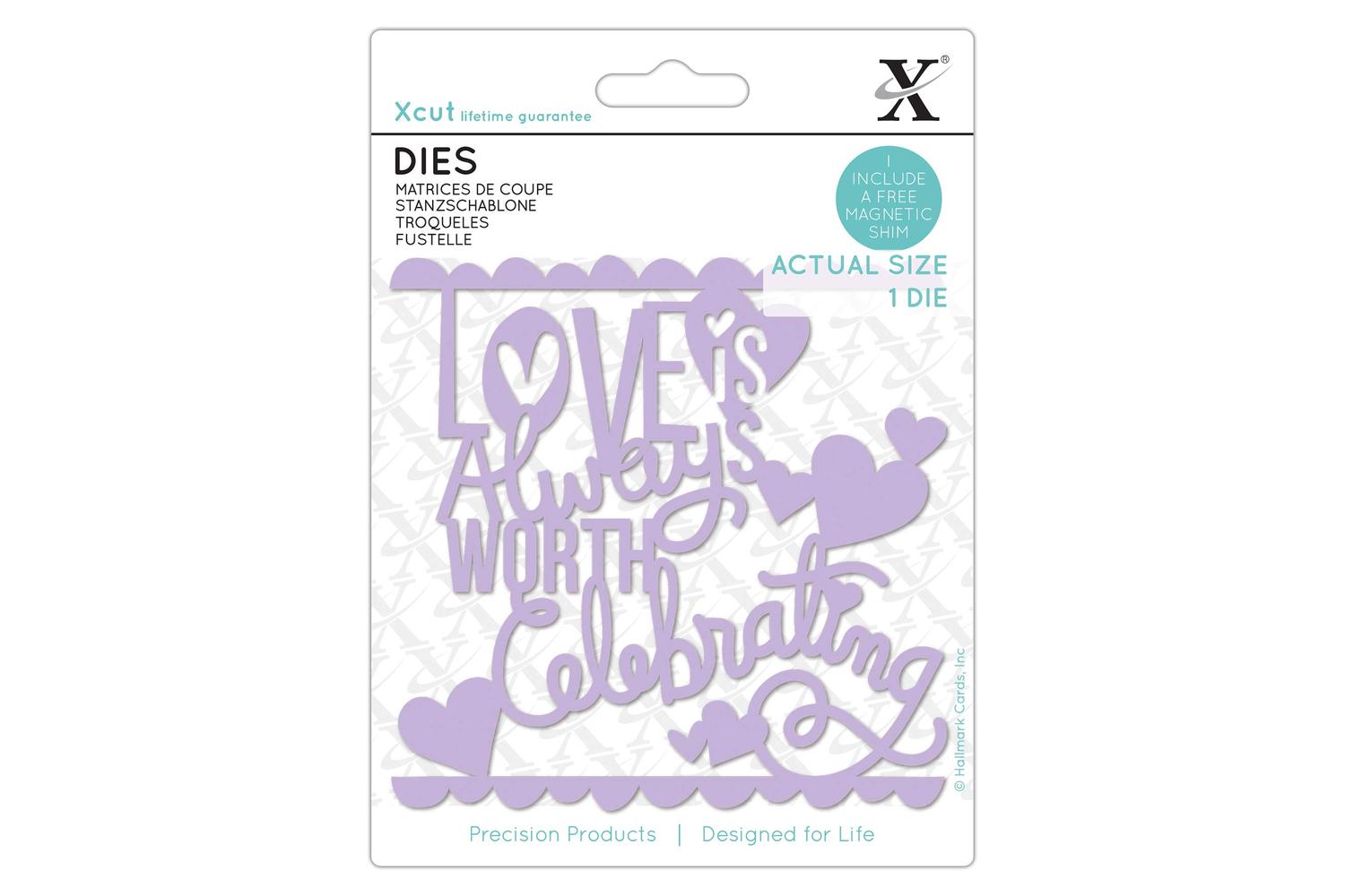Xcut Xcu 504144 - Dies (1pc) - Love Worth Celebrating